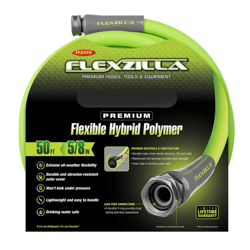 Legacy Flexzilla 5/8 in. D X 50 ft. L Heavy Duty Premium Grade Garden Hose