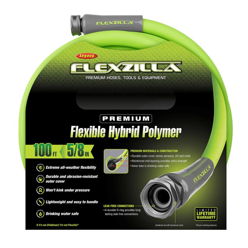Legacy Flexzilla 5/8 in. D X 100 ft. L Heavy Duty Premium Grade Garden Hose