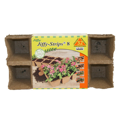 Jiffy 8 celdas 2 pulg. de ancho x 2 pulg. de largo Maceta de turba para germinación de semillas 1 paquete