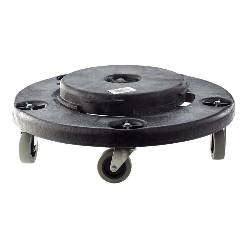 Rubbermaid Brute 250 lb Black Plastic Wheeled Garbage Can Dolly (Pack of 2)