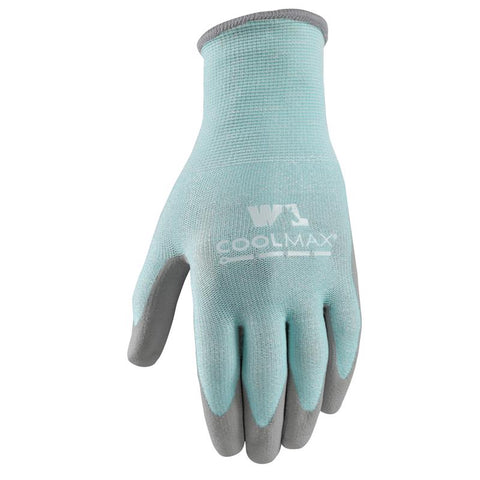 Wells Lamont Coolmax Women's Indoor/Outdoor Knit Work Gloves Blue/Gray L 1 pair