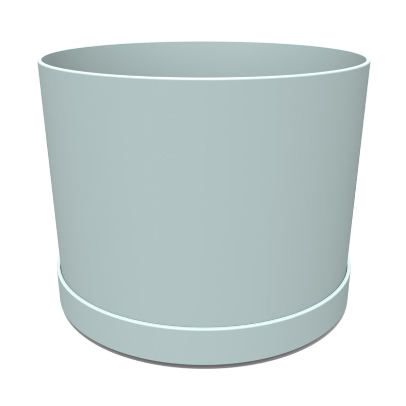 Maceta de resina Bloem Mathers de 7 pulg. de alto x 6 pulg. de diámetro, azul bruma