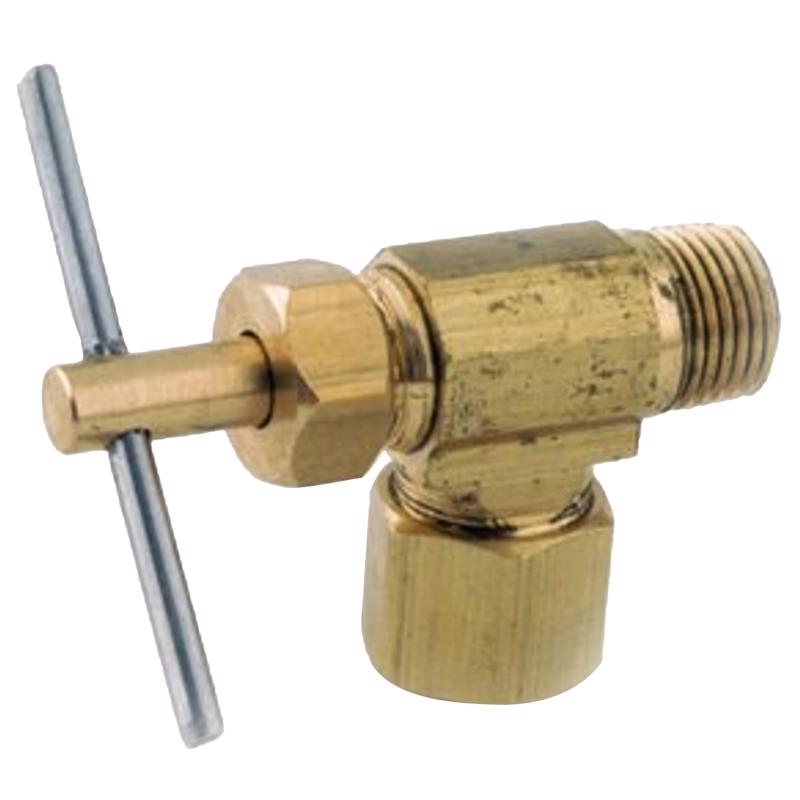 Anderson Metals 3/8 in. 1/4 in. Brass Needle Valve (Pack of 5)