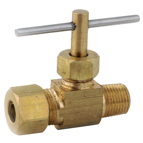 Anderson Metals 1/4 in. 1/4 in. Brass Needle Valve (Pack of 5)