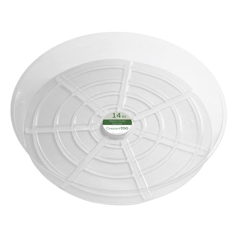 Crescent Garden 2.1 in. H X 14 in. D Plastic Plant Saucer Clear (Pack of 25)