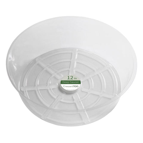 Crescent Garden 3.7 in. H X 12 in. D Plastic Plant Saucer Clear (Pack of 50)