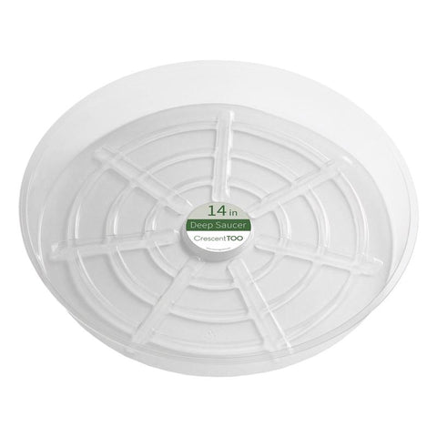 Crescent Garden 4.7 in. H X 14 in. D Plastic Plant Saucer Clear (Pack of 25)