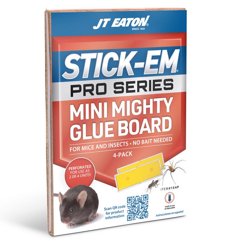 JT Eaton Stick-Em Pro Series Mini Glue Board Trap For Insects and Mice 4 pk (Pack of 24)