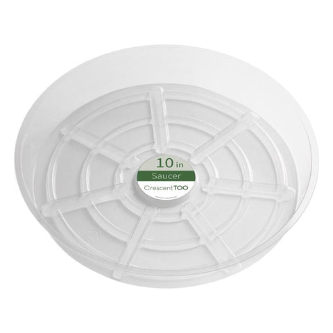 Crescent Garden 2 in. H X 10 in. D Plastic Plant Saucer Clear (Pack of 50)