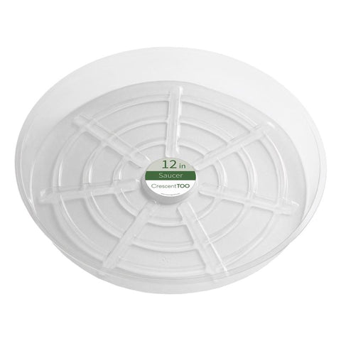 Crescent Garden 2 in. H X 12 in. D Plastic Plant Saucer Clear (Pack of 50)