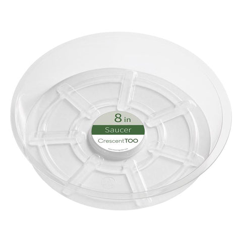 Crescent Garden 2 in. H X 8 in. D Plastic Plant Saucer Clear (Pack of 50)