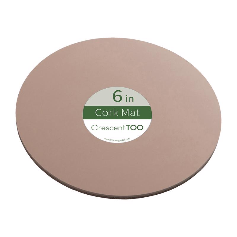 Crescent Garden 6 in. D Cork/Plastic Planter Mat Natural (Pack of 25)