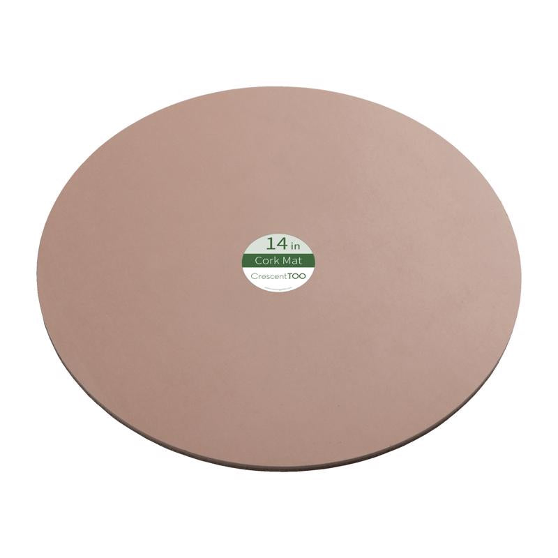 Crescent Garden 14 in. D Cork/Plastic Planter Mat Natural (Pack of 25)