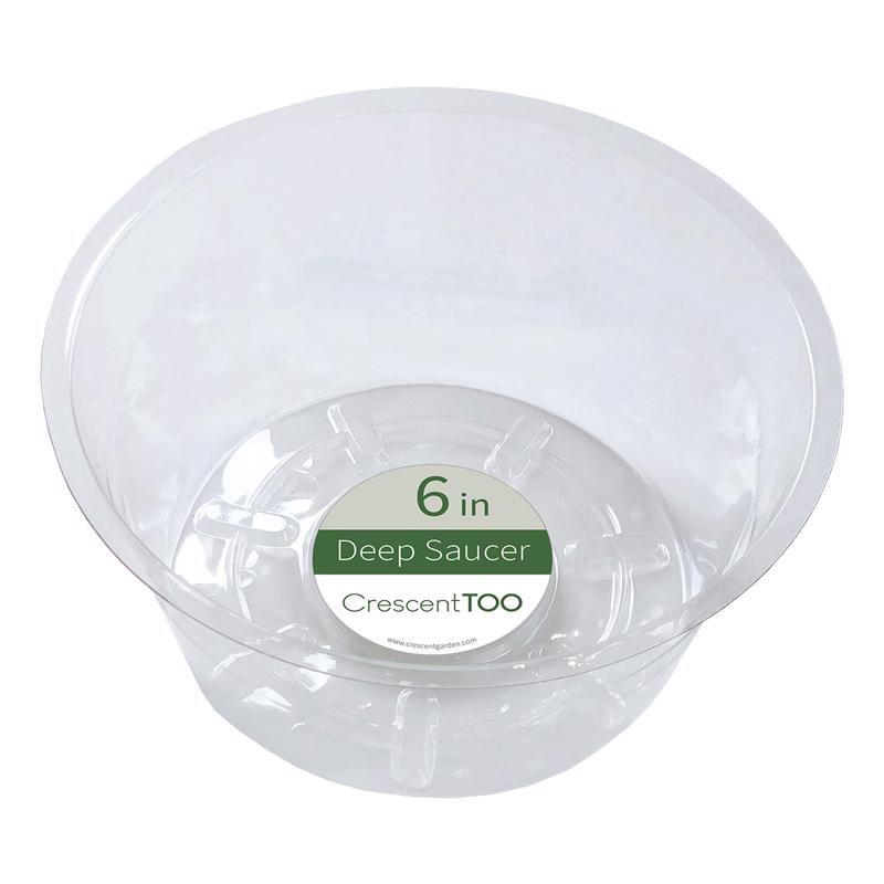 Crescent Garden 2.9 in. H X 6 in. D Plastic Deep Plant Saucer Clear (Pack of 50)