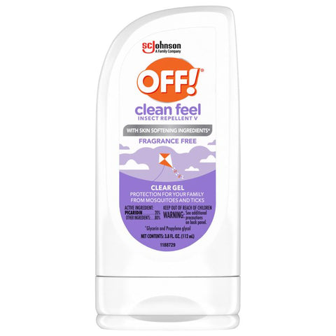 OFF! Clean Feel Insect Repellent Gel For Mosquitoes/Ticks 3.8 oz
