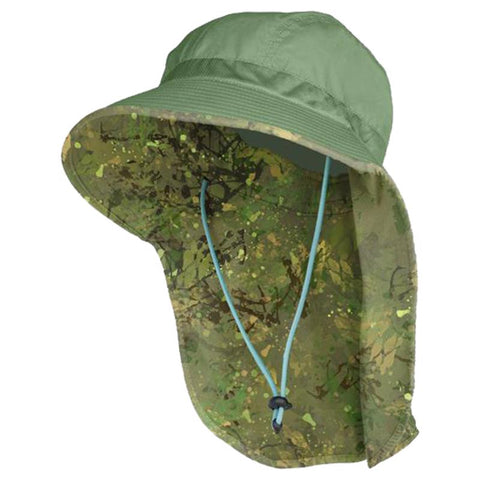 Sombrero de ala para jardín con protección solar y camuflaje Farmers Defense, verde, talla única