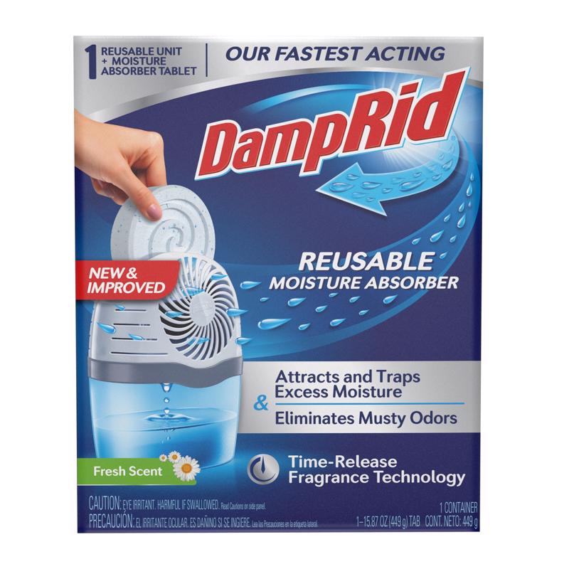 DampRid Moisture Absorber and Odor Eliminator Fresh Scent 15.87 oz 1 pk (Pack of 4)