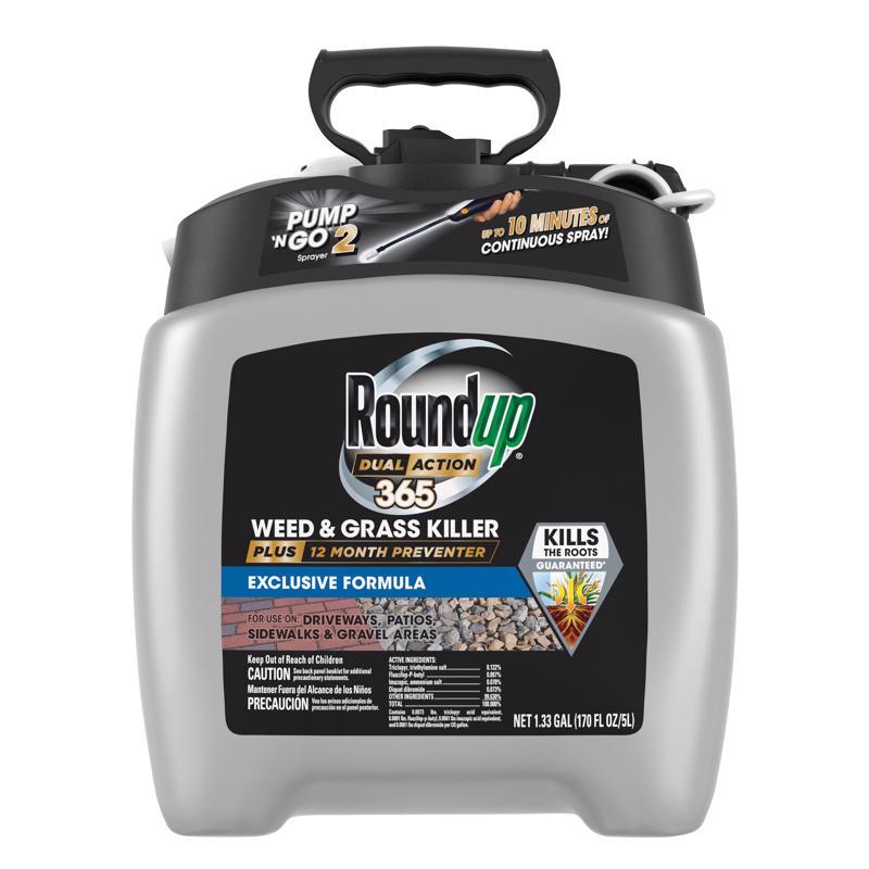 Roundup Pump 'N Go 2 Weed and Grass Killer + Preventer RTU Liquid 1.33 gal (Pack of 4)