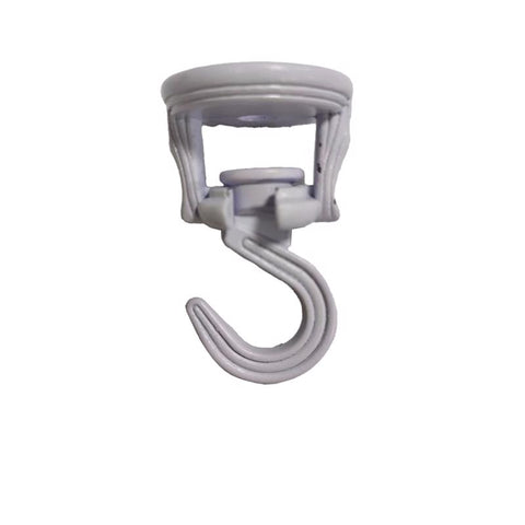 Living Accents Gancho giratorio para cable de 3.56 pulg. de alto de zinc blanco, 1 pza.