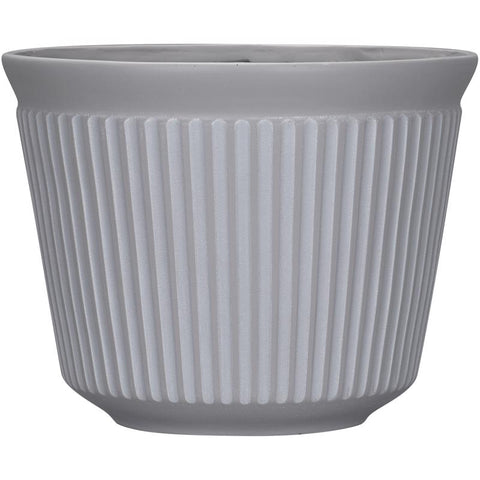 L&G 9.33 in. H X 12 in. W X 12 in. D X 12 in. D Polyresin Finola Planter Cement