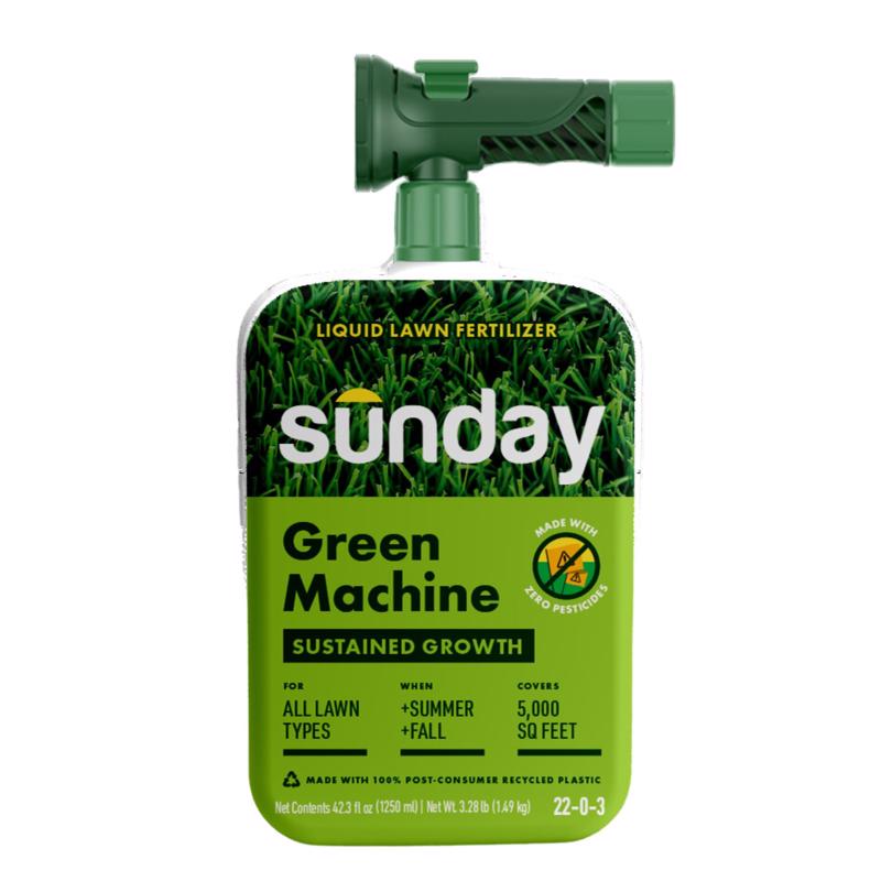 Sunday Green Machine All-Purpose Lawn Fertilizer For All Grasses 5000 sq ft (Pack of 4)