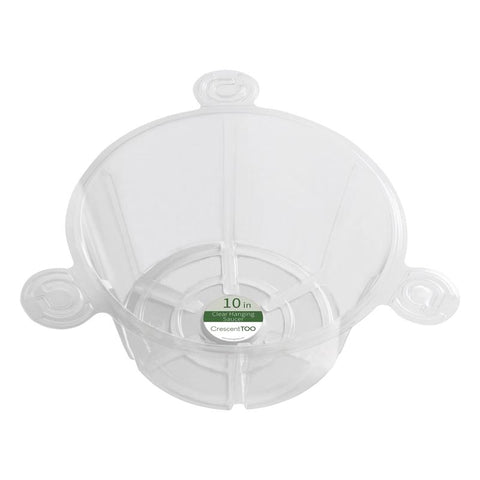 Crescent Garden 5 in. H X 10 in. D Polyethylene Hanging Basket Drip Pan Clear (Pack of 25)