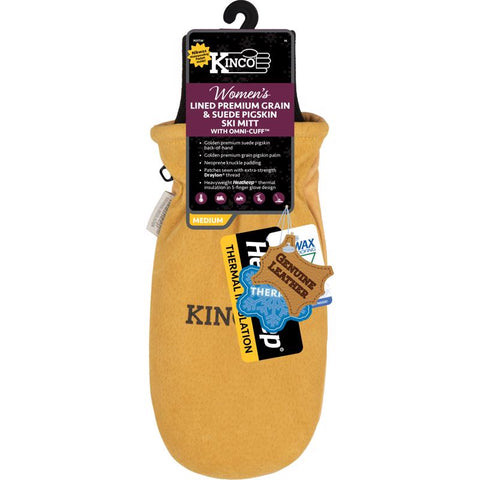 Kinco M Premium Pigskin Cold Weather Black/Gold Mittens