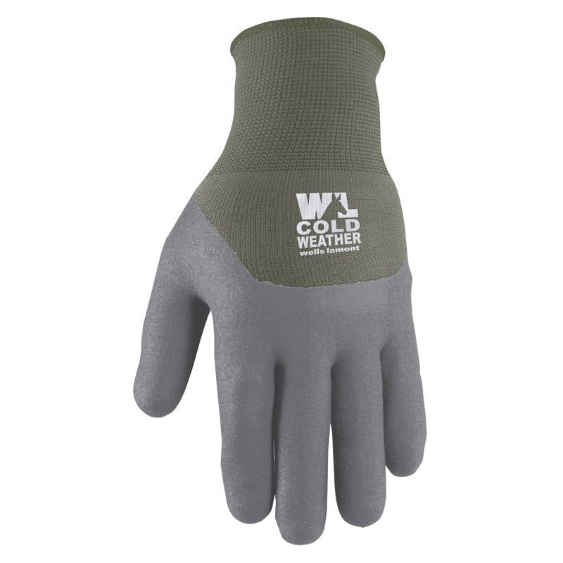 Wells Lamont Women's Outdoor Cold Weather Winter Work Gloves Gray/Green S 1 pair