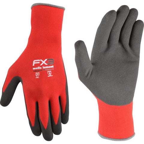 Wells Lamont FX3 Men's Outdoor Work Gloves Gray/Red XL 1 pk