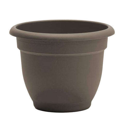 Bloem Ariana 10.25 in. H X 13 in. W X 12 in. D Plastic Traditional Planter Peppercorn