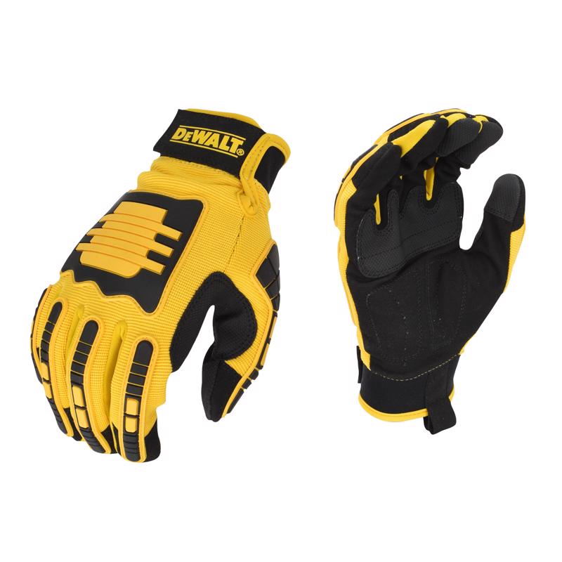 DeWalt Unisex Indoor/Outdoor MECHANIC Mechanic's Glove Black/Yellow XL 1 pair