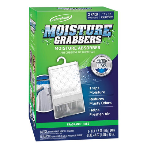 Concrobium Moisture Grabbers Hanging Moisture Absorber 17.5 oz (Pack of 6)