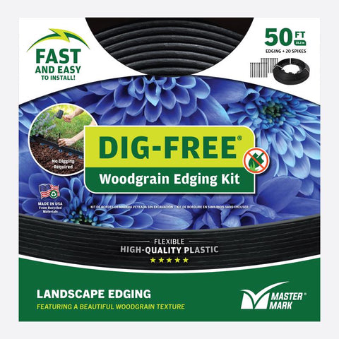 Master Mark 50 ft. L X 1.5 in. H Plastic Black Landscape Edging Kit (Pack of 4)