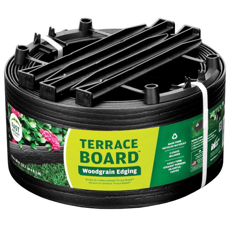 Master Mark 20 ft. L X 5 in. H Plastic Black Landscape Edging Kit (Pack of 4)