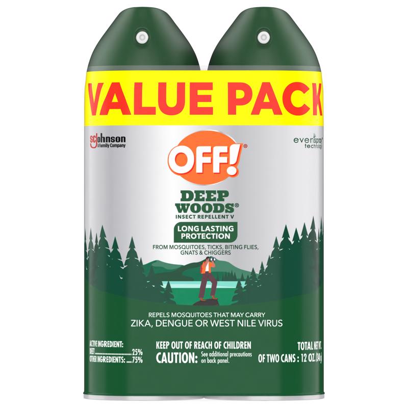 OFF! Deep Woods Insect Repellent For Mosquitoes/Other Flying Insects 12 oz (Pack of 6)