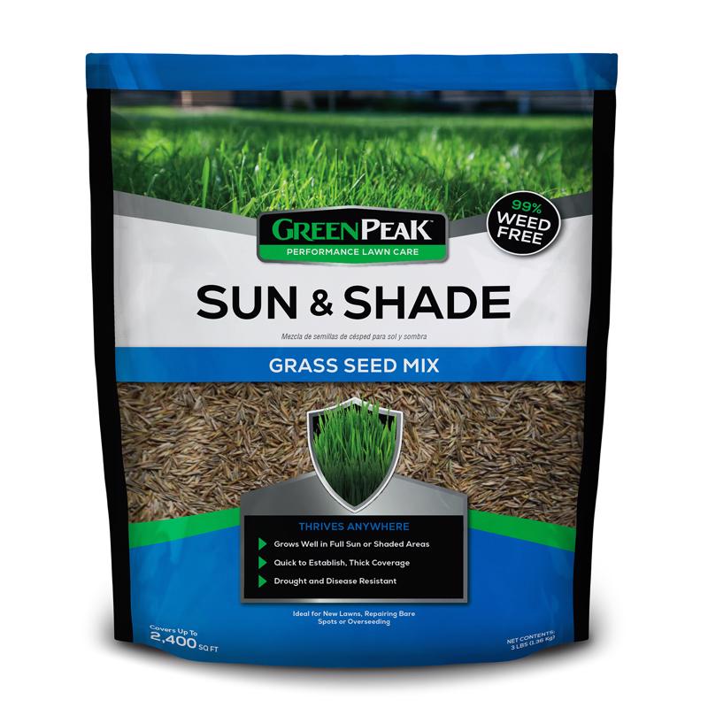 Semilla de césped mixta para sol o sombra GreenPeak, 3 lb