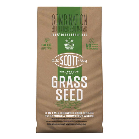 O.M. Scott & Sons Tall Fescue Grass Sun or Shade Fertilizer/Seed/Soil Improver 8 lb