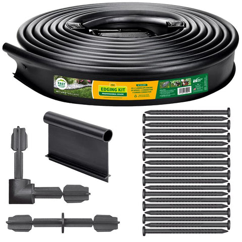 Master Mark 40 ft. L X 5 in. H Plastic Black Landscape Edging Kit