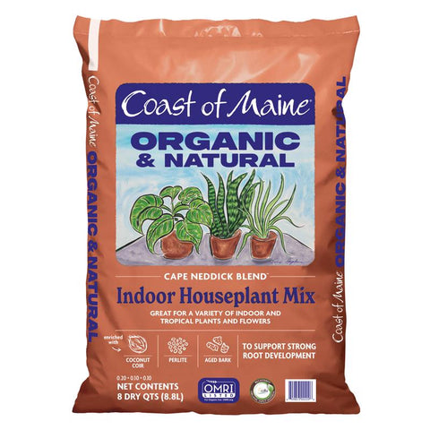 Coast of Maine Cape Neddick Blend Organic Indoor Plant Potting Mix 8 qt. cap.