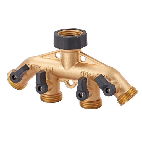 Melnor Metal Threaded Female 4-Way Shut-off Valve