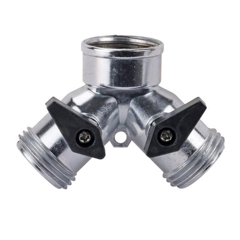 Melnor Metal Threaded Female 2-Way Shut-off Valve