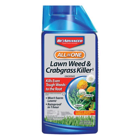 BioAdvanced All-In-One Weed and Crabgrass Killer Concentrate 32 oz (Pack of 8)