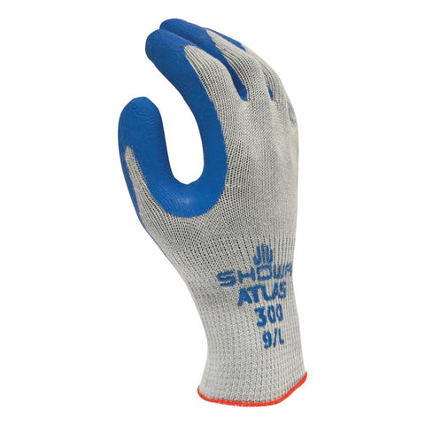 SHOWA ATLAS 300 Unisex Indoor/Outdoor Coated Work Gloves Blue/Gray XL 1 pair (Pack of 12)