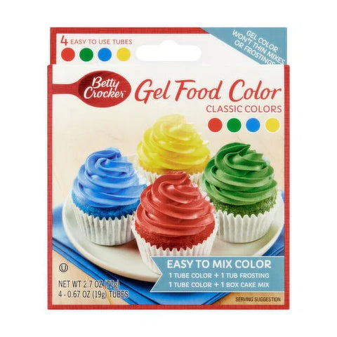 Betty Crocker Classic Gel Food Color, 2.7 oz, Food Coloring for Baking, Cakes, Cookies & Desserts