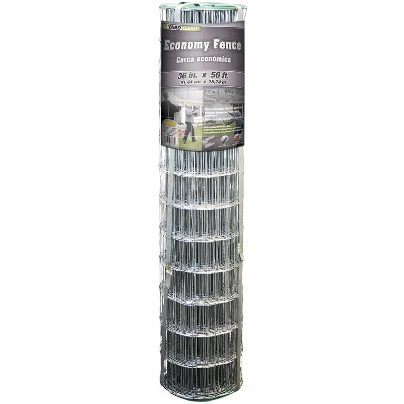 Valla de alambre soldado de acero YardGard de 36 pulg. de alto x 50 pies de largo, 2x3 pulg.