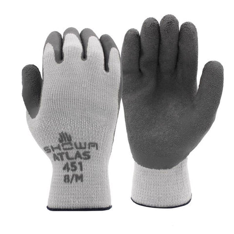 SHOWA ATLAS 451 Unisex Indoor/Outdoor Cold Weather Work Gloves Gray M 1 pair