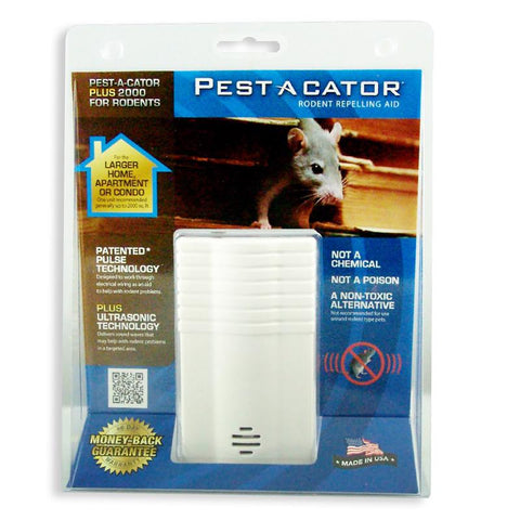 Pest-A-Cator Plus 2000 Repelente electrónico de plagas enchufable para roedores, 1 ud.