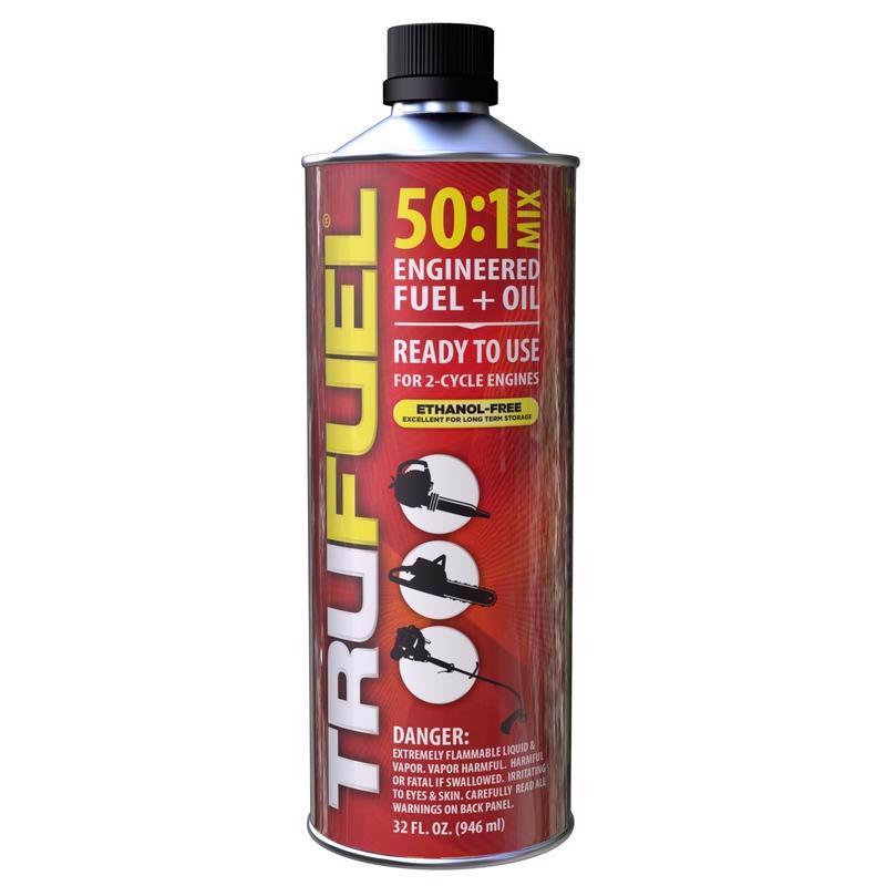 TruFuel Combustible y aceite para motores de 2 tiempos sin etanol, mezcla 50:1, 32 oz (paquete de 6)