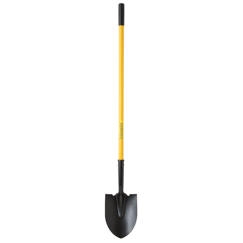 Pala redonda de excavación de acero de 57 pulg. con mango de fibra de vidrio Home Plus (paquete de 6)