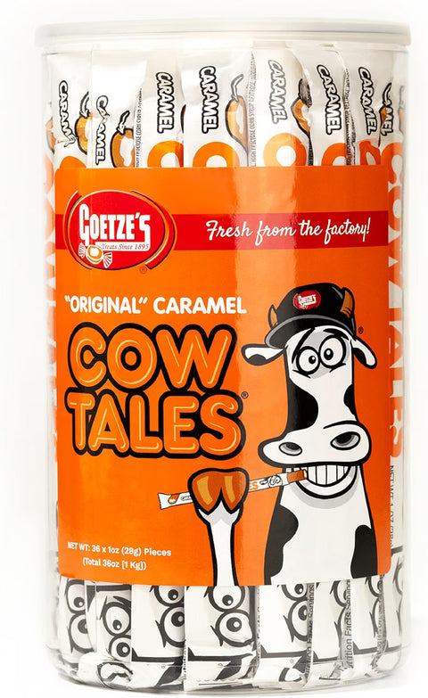 Goetze's Candy Original Caramel Cow Tales, 2.25 lb 36ct Canister